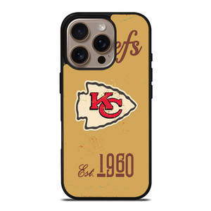 KANSAS CITY CHIEFS RUSTY LOGO iPhone 16 Pro Case Cover
