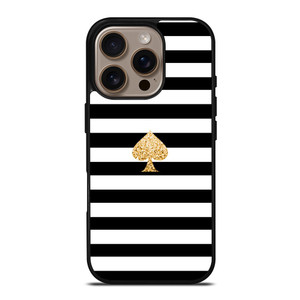 KATE SPADE GOLD AND STRIPES iPhone 16 Pro Case Cover KATE SPADE GOLD AND STRIPES iPhone 16 Pro Case Cover