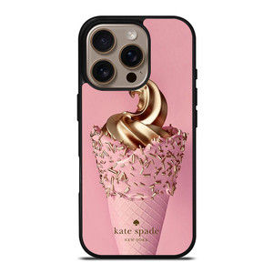 KATE SPADE NEW YORK LOGO GOLDEN ICE CREAM iPhone 16 Pro Case Cover