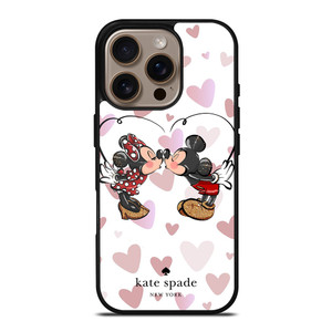 KATE SPADE NEW YORK LOGO MICKEY MINNEY MOUSE DISNEY KISS iPhone 16 Pro Case Cover