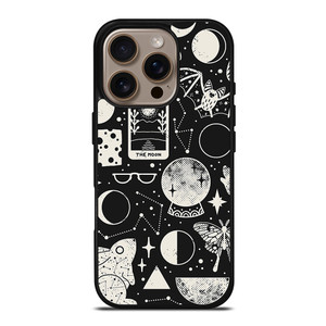 LUNAR PATTERN BLACK WHITE iPhone 16 Pro Case Cover