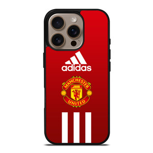MANCHESTER UNITED FC ADIDAS STRIPES iPhone 16 Pro Case Cover