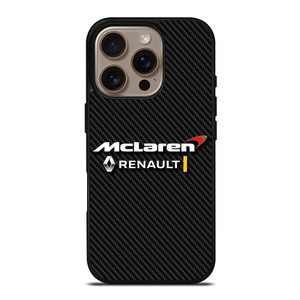 MCLAREN RENAULT LOGO CARBON. iPhone 16 Pro Case Cover MCLAREN RENAULT LOGO CARBON. iPhone 16 Pro Case Cover