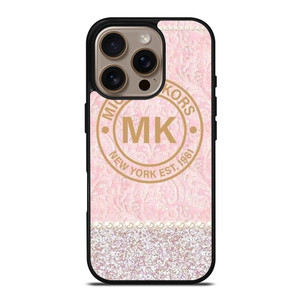 MICHAEL KORS MK LOGO PINK iPhone 16 Pro Case Cover