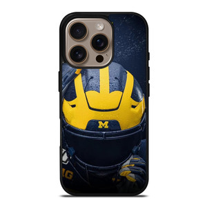 MICHIGAN WOLVERINES HELMET COLLEGE FOOTBALL TEAM iPhone 16 Pro Case Cover
