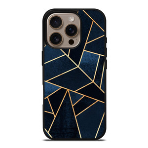 NAVY STONE CERAMIC ABSTRACT iPhone 16 Pro Case Cover