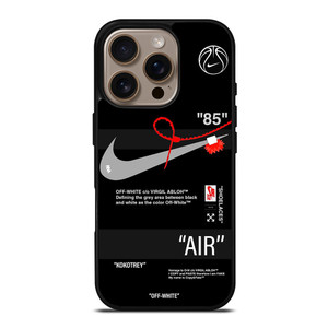 NIKE SHOES X OFF WHITE BLACK 85 iPhone 16 Pro Case Cover NIKE SHOES X OFF WHITE BLACK 85 iPhone 16 Pro Case Cover
