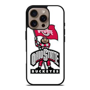 OHIO STATE BUCKEYES LOGO FOOTBALL MASKOT iPhone 16 Pro Case Cover