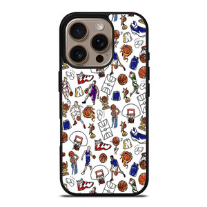 PLAYFUL BASKETBALL DOODLE ART iPhone 16 Pro Case Cover