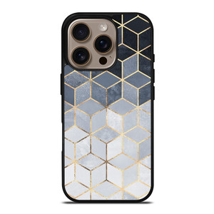 SOFT BLUE GRADIENT CUBES iPhone 16 Pro Case Cover SOFT BLUE GRADIENT CUBES iPhone 16 Pro Case Cover