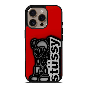 STUSSY X KAWS iPhone 16 Pro Case Cover STUSSY X KAWS iPhone 16 Pro Case Cover