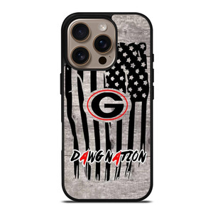 UNIVERSITY OF GEORGIA BULLDOGSWOODEN LOGO iPhone 16 Pro Case Cover