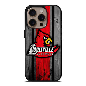 UNIVERSITY OF LOUISVILLE WOODEN LOGO iPhone 16 Pro Case Cover