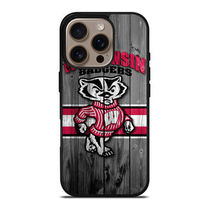 WISCONSIN BADGER WOODEN LOGO iPhone 16 Pro Case Cover WISCONSIN BADGER WOODEN LOGO iPhone 16 Pro Case Cover