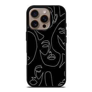 WOMAN FACE SKETCH PATTERN iPhone 16 Pro Case Cover WOMAN FACE SKETCH PATTERN iPhone 16 Pro Case Cover