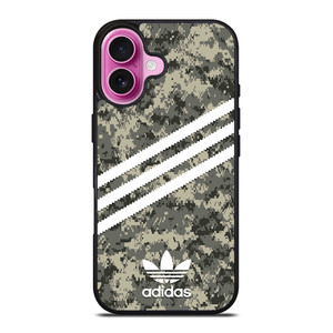 ADIDAS ORIGINALS STRIPES GREY CAMO iPhone 16 Plus Case Cover