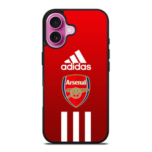 ARSENAL FC ADIDAS STRIPES iPhone 16 Plus Case Cover ARSENAL FC ADIDAS STRIPES iPhone 16 Plus Case Cover