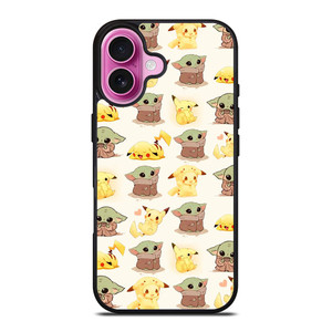 BABY YODA STAR WARS PIKACHU POKEMON iPhone 16 Plus Case Cover