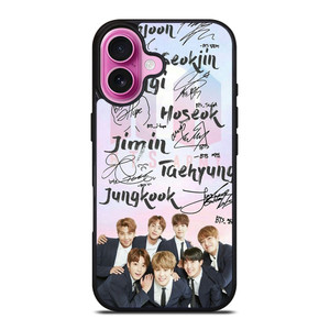 BANGTAN BOYS BTS SIGNATURE iPhone 16 Plus Case Cover BANGTAN BOYS BTS SIGNATURE iPhone 16 Plus Case Cover