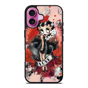 BETTY BOOP LOVE CARTOON iPhone 16 Plus Case Cover
