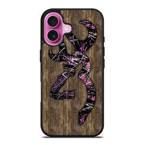 CAMO BROWNING PINK WOOD iPhone 16 Plus Case Cover CAMO BROWNING PINK WOOD iPhone 16 Plus Case Cover