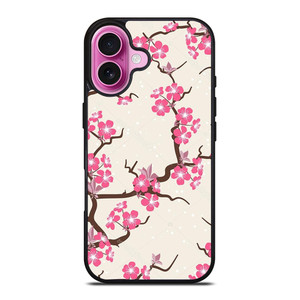 CHERRY BLOSSOM FLOWERS PATTERN iPhone 16 Plus Case Cover