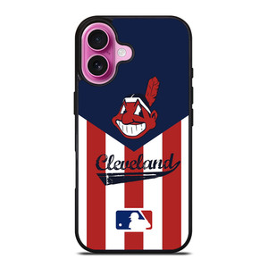 CLEVELAND INDIANS STRIPE LOGO iPhone 16 Plus Case Cover