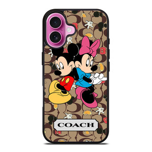 COACH MICKEY MINNIE MOUSE LOVE iPhone 16 Plus Case Cover COACH MICKEY MINNIE MOUSE LOVE iPhone 16 Plus Case Cover