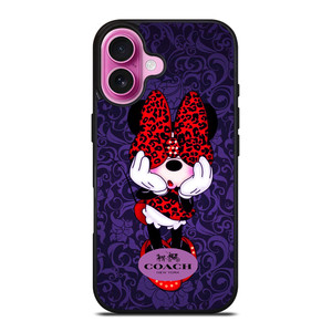 COACH MINNIE MOUSE PURPLE iPhone 16 Plus Case Cover COACH MINNIE MOUSE PURPLE iPhone 16 Plus Case Cover