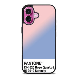 COLOR PANTONE ROSE QUARTZ AND SERENITY iPhone 16 Plus Case Cover