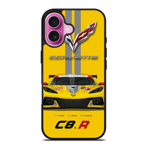 CORVETTE C8 R YELLOW iPhone 16 Plus Case Cover