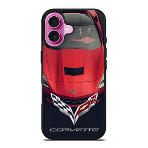 CORVETTE CAR RED LOGO iPhone 16 Plus Case Cover