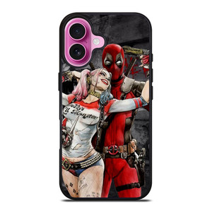 DEADPOOL HARLEY QUINN ART iPhone 16 Plus Case Cover