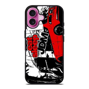 EAT SLEEP JDM ART iPhone 16 Plus Case Cover