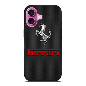 FERRARI HORSE CARBON LOGO iPhone 16 Plus Case Cover FERRARI HORSE CARBON LOGO iPhone 16 Plus Case Cover