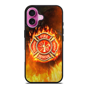 FIREFIGHTER FIREMAN FIRE LOGO iPhone 16 Plus Case Cover