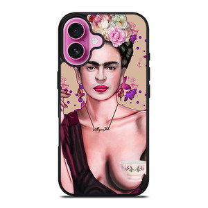 FRIDA KAHLO ART FACE iPhone 16 Plus Case Cover FRIDA KAHLO ART FACE iPhone 16 Plus Case Cover