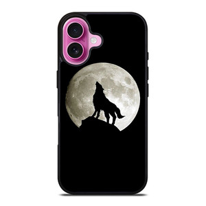 FULL MOON WOLF SILHOUETTE iPhone 16 Plus Case Cover