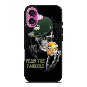 GREEN BAY PACKERS SKULL iPhone 16 Plus Case Cover GREEN BAY PACKERS SKULL iPhone 16 Plus Case Cover