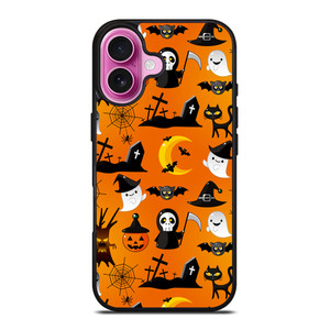 HAPPY HALLOWEEN CARTOON PATERN iPhone 16 Plus Case Cover