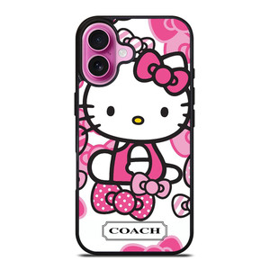HELLO KITTY COACH NEW YORK PINK iPhone 16 Plus Case Cover