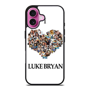 I LOVE LUKE BRYAN COLLAGE iPhone 16 Plus Case Cover