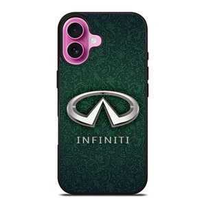 INFINITI CAR LOGO GREEN PATTERN iPhone 16 Plus Case Cover