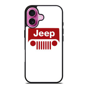 JEEP CAR LOGO RED iPhone 16 Plus Case Cover JEEP CAR LOGO RED iPhone 16 Plus Case Cover