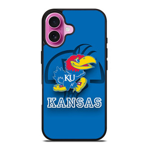 KANSAS JAYHAWKS BASKETBALL LOGO iPhone 16 Plus Case Cover