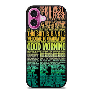 KANYE WEST RAPPER LYRICS iPhone 16 Plus Case Cover KANYE WEST RAPPER LYRICS iPhone 16 Plus Case Cover