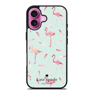 KATE SPADE NEW YORK LOGO FLAMINGOS iPhone 16 Plus Case Cover KATE SPADE NEW YORK LOGO FLAMINGOS iPhone 16 Plus Case Cover