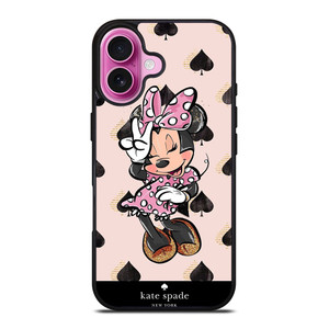 KATE SPADE NEW YORK LOGO MINNIE MOUSE DISNEY iPhone 16 Plus Case Cover