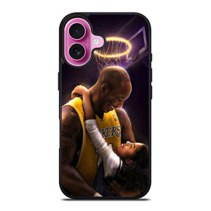 KOBE BRYANT AND GIGI Samsung Galaxy Note 9 Black Rubber iPhone 16 Plus Case Cover