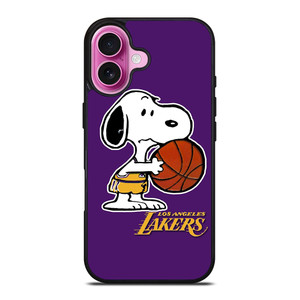 LA LAKERS BASKETBALL SNOOPY iPhone 16 Plus Case Cover
